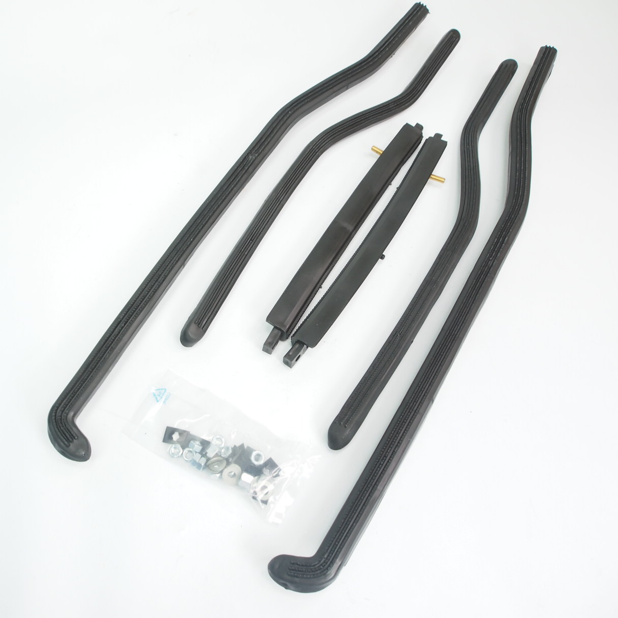 Rear footboard strip set -LAMBRETTA- DL GP- black