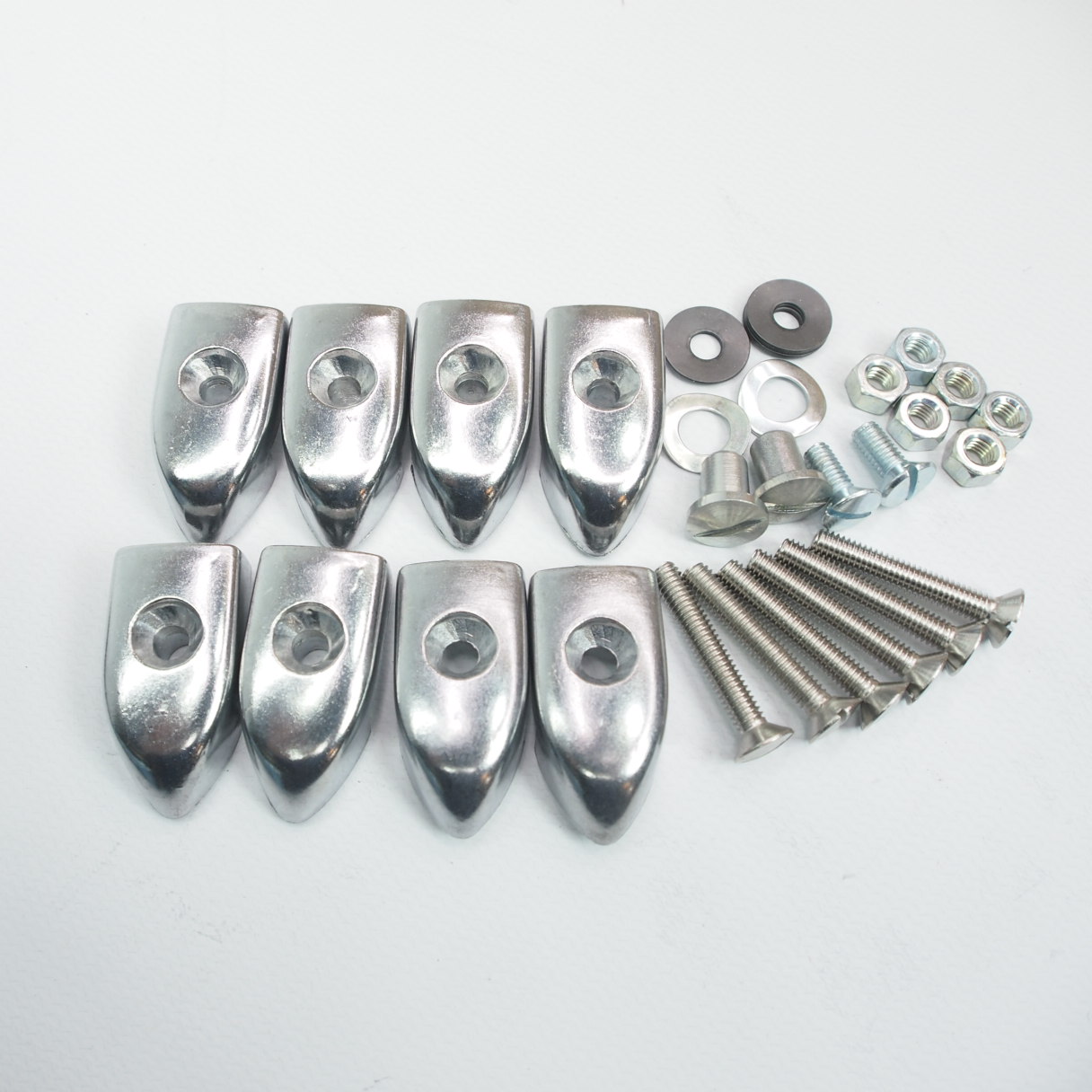 End cap set footboard stripes -LAMBRETTA- LI (Series 3) LIS SX TV (Series 3) metal