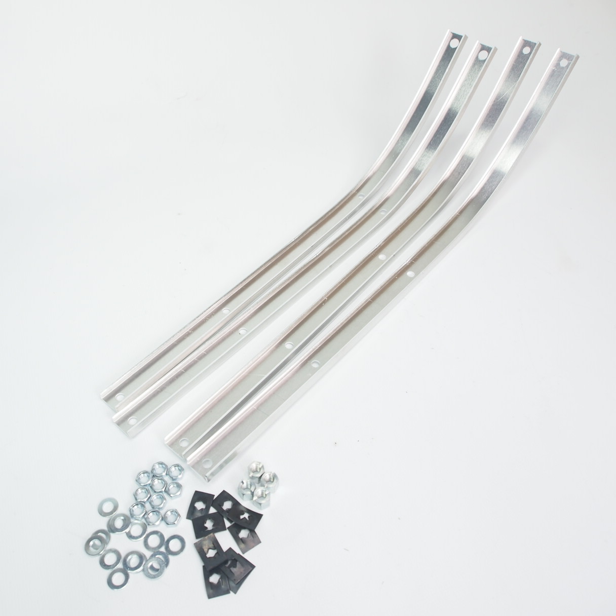 Front footboard strip set -LAMBRETTA- LI (Series 3) LIS SX TV (Series 3) DL GP - alloy