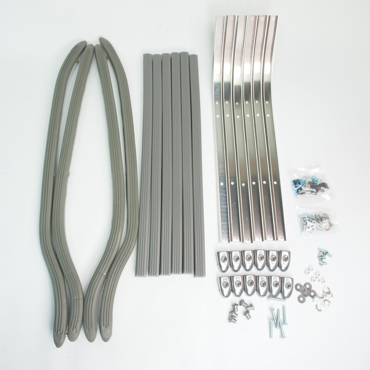 Complete footboard strip set LAMBRETTA LI (series 1-2) TV (series 2) grey