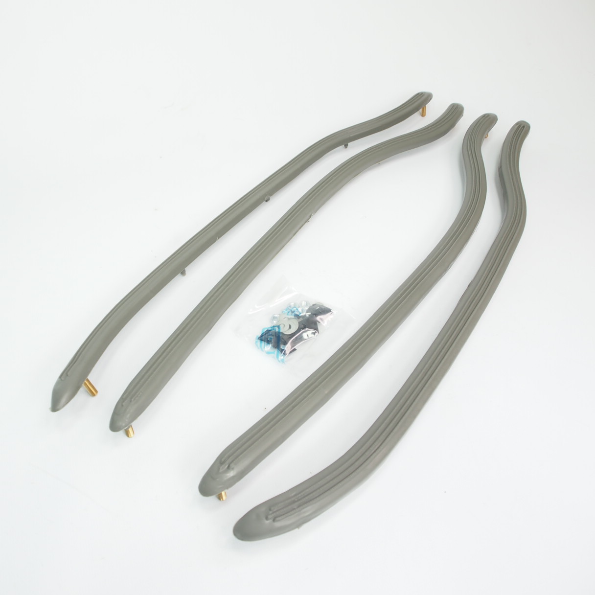 Rear footboard strip set -LAMBRETTA- LI (Series 1-2) TV (Series 2) - grey-