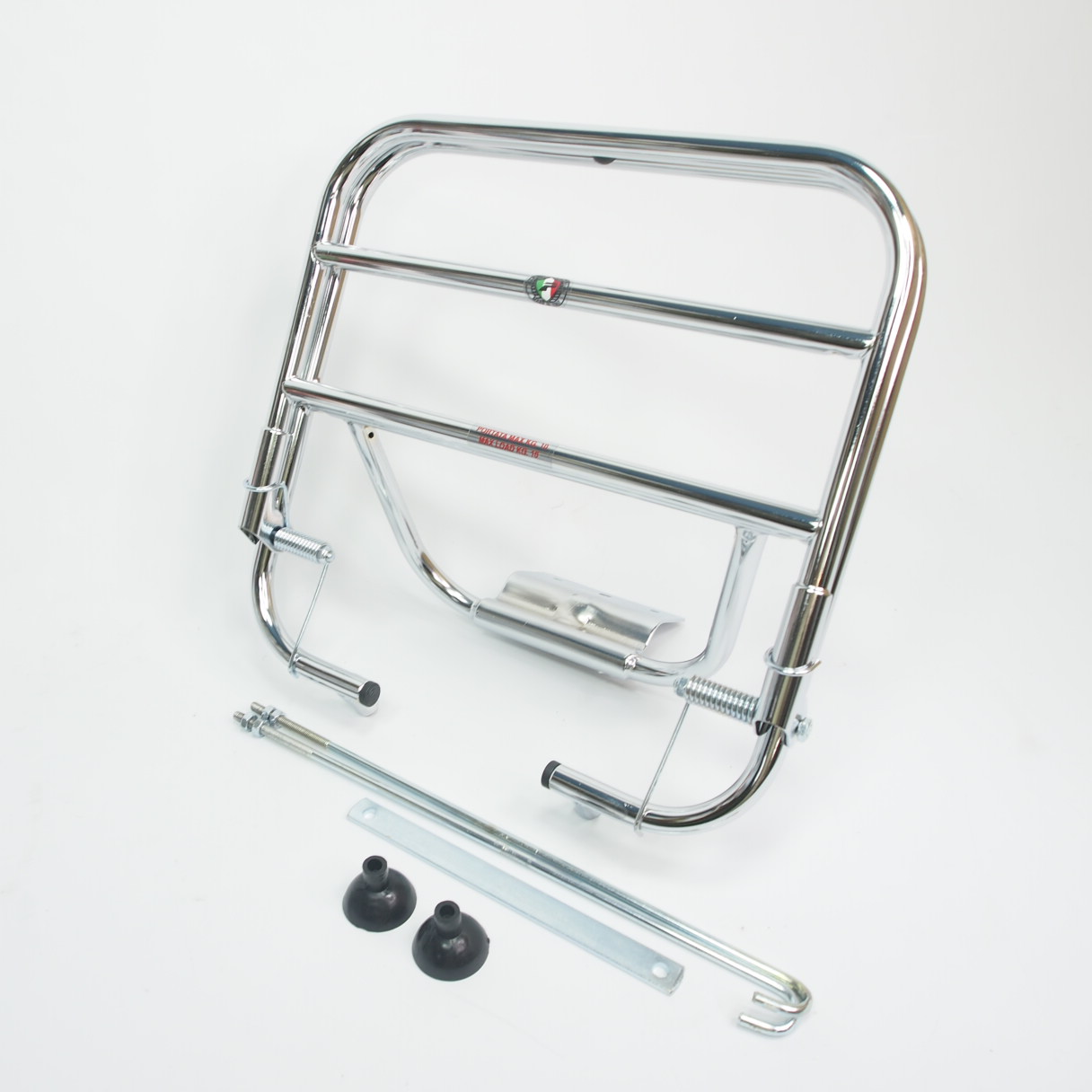 Folding rear luggage rack -AMS CUPPINI- Vespa 50s 100 ET3 - Chrome