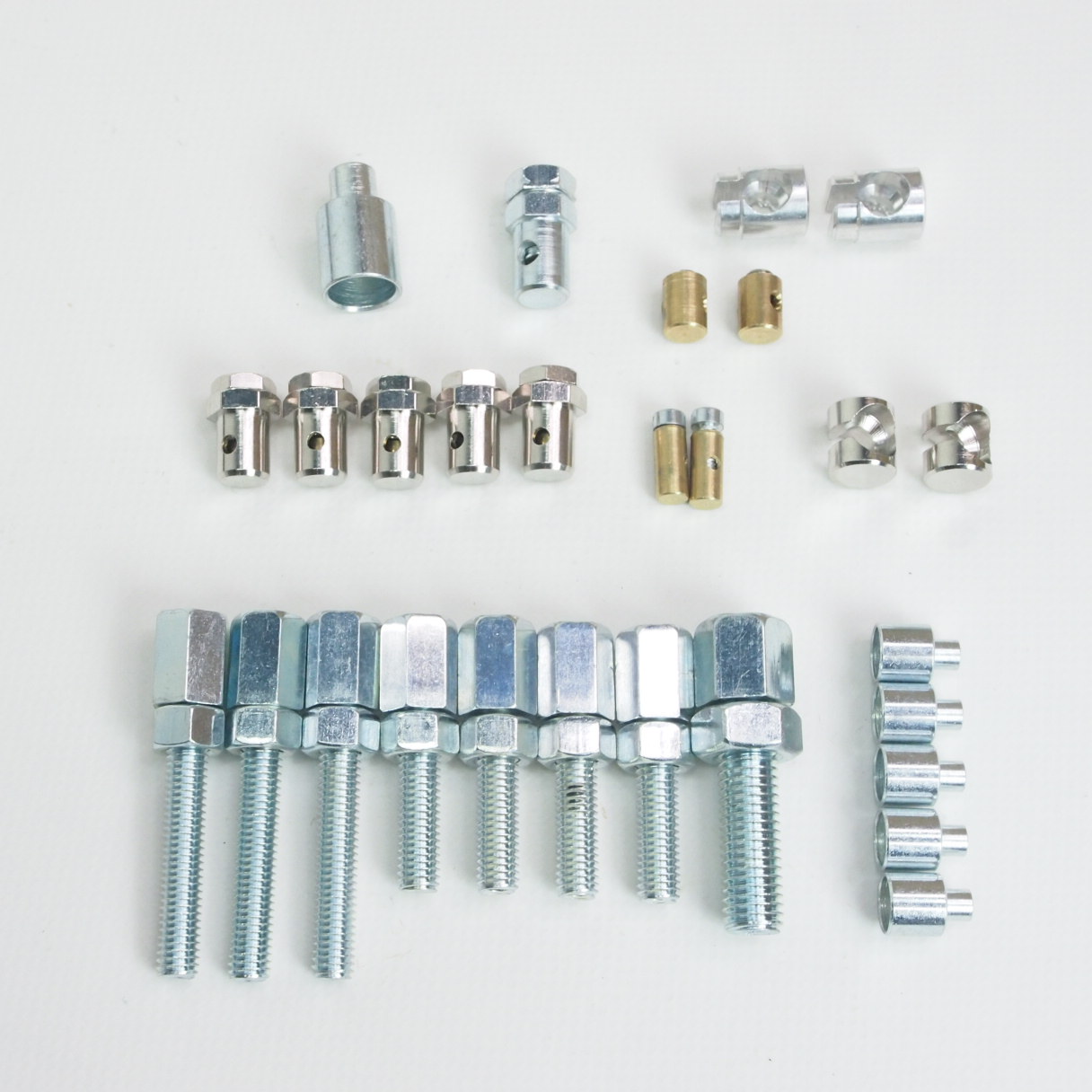 Adjuster screw and trunnion set Vespa 50s 100 ET3 P PX Sprint Rally VNA VBB 150GL GTR