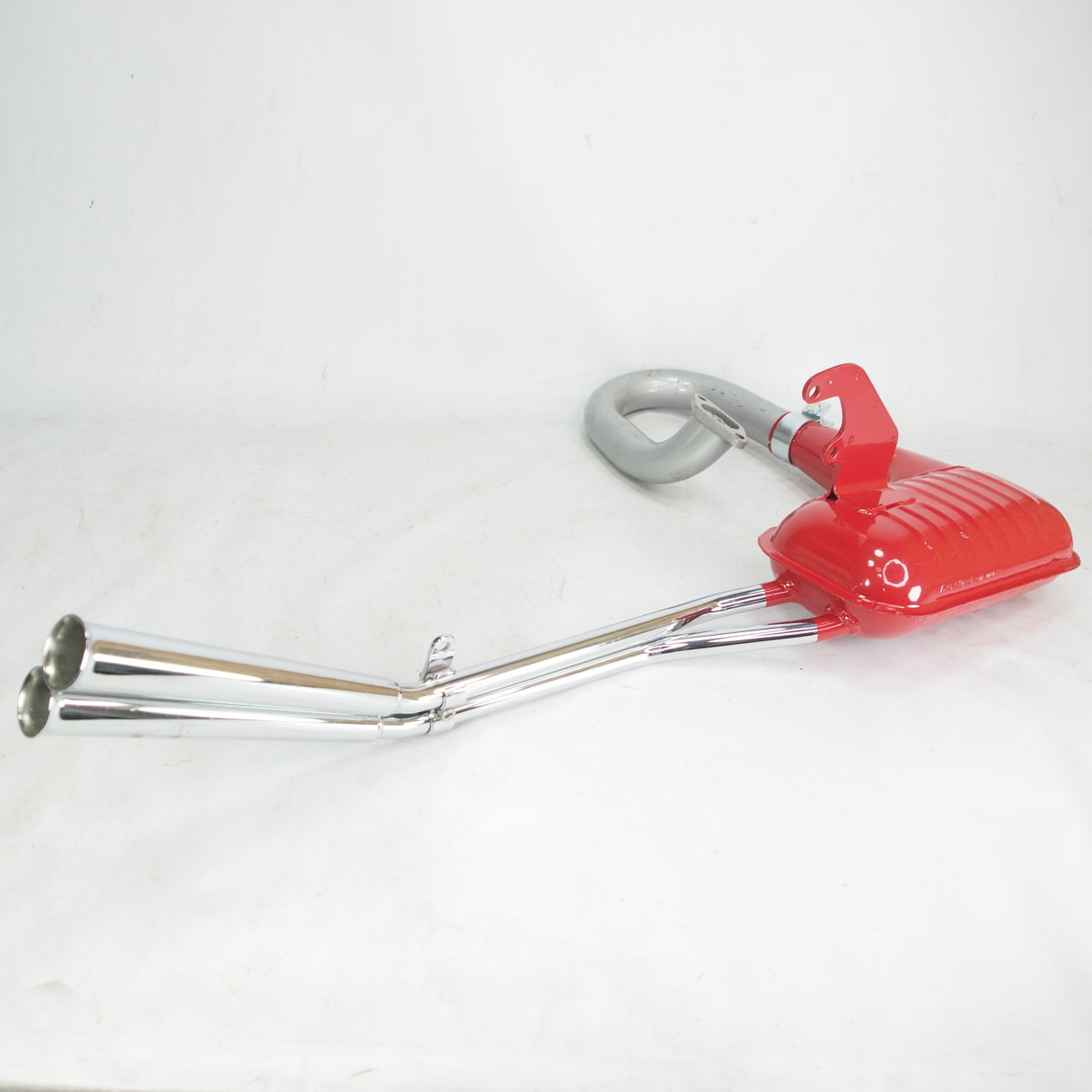 Exhaust CASA LAMBRETTA Clubman Twin Megaphone for Lambretta Series 1-3