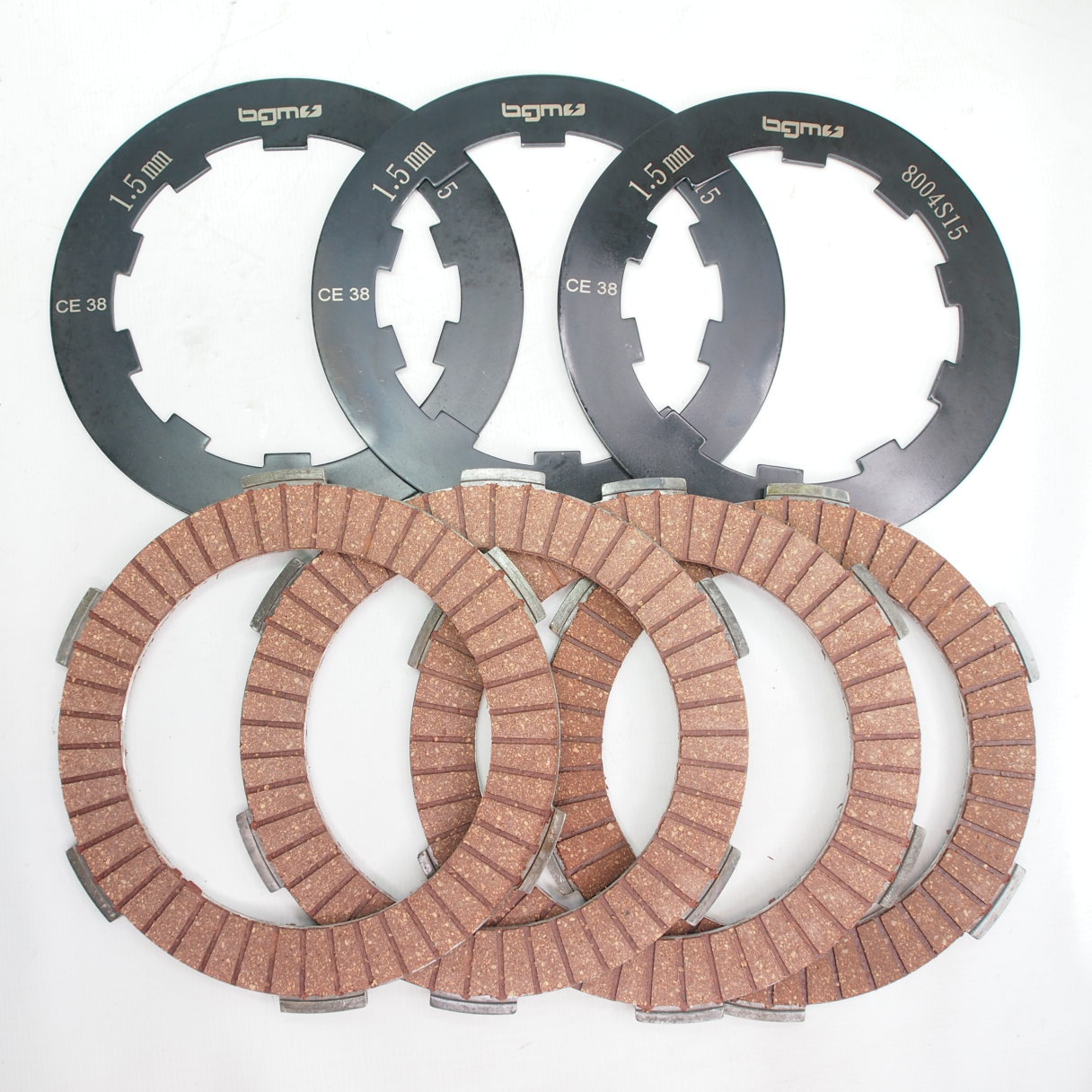 Clutch friction plate set incl. steel plates BGM PRO Type CR80 Alu Lambretta