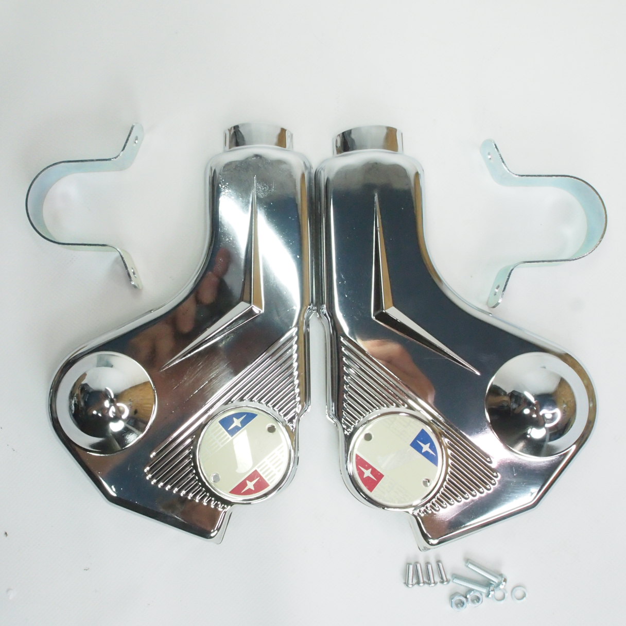 VIGANO Fork Cover - SWISS TONYS ITALIA - Lambretta LI LIS SX TV Series 1-3 - Chrome