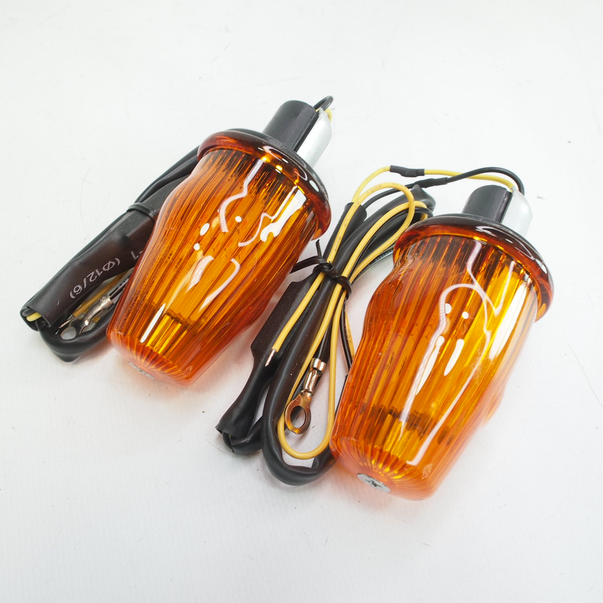 Pair of handlebar end indicator LED 12volt- Vespa 50s 100 ET3 Sprint Rally - orange