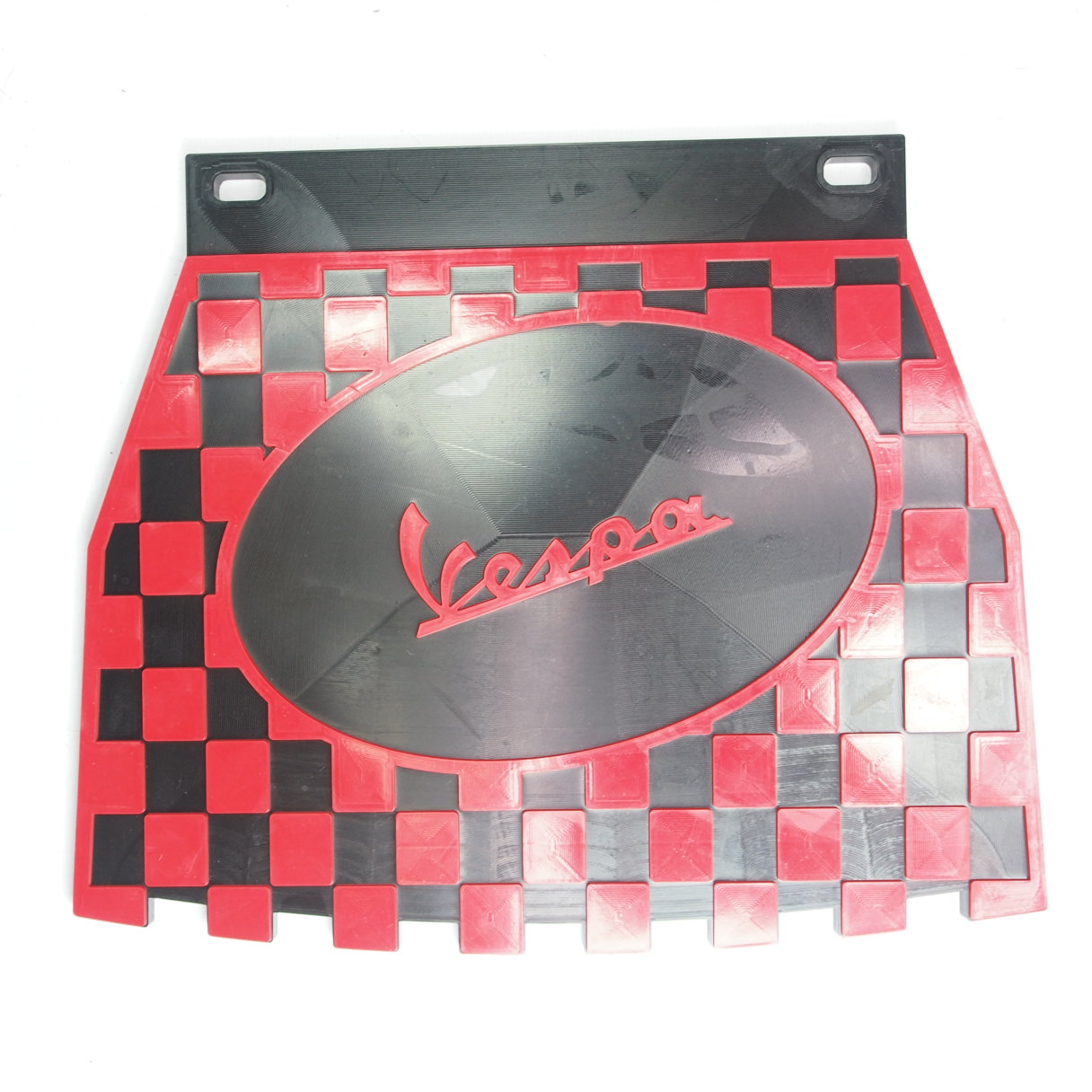 Rear mudflap -CLASSIC Vespa checkered- black/red
