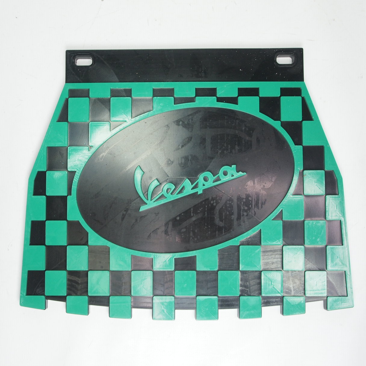 Rear mudflap -CLASSIC Vespa, checkered- black/green